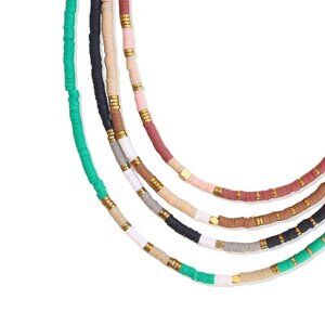 Boho Clay Beaded Necklace